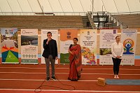 Podžupan Urban Kramar, veleposlanica Republike Indije Namrata S. Kumar, vodja Olimpijskega centra Ana Seliškar