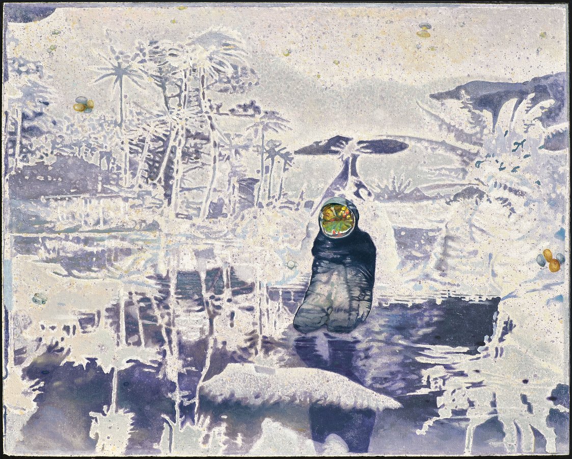Uroš Weinberger, We Transmute, 2024, olje na platnu, 81 x 100 cm