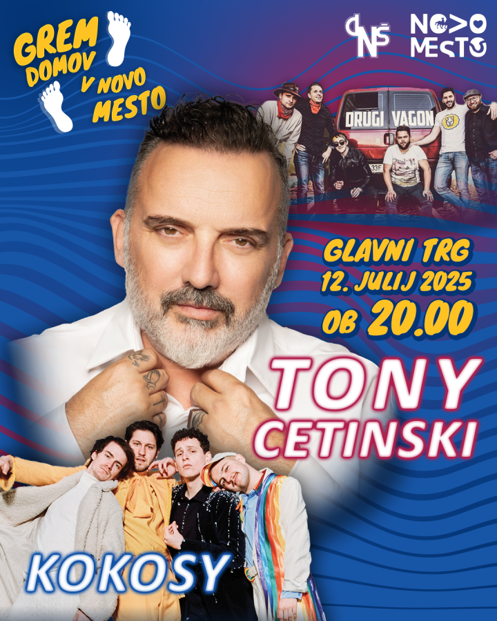 Plakat Grem domov v Novo mesto 2025