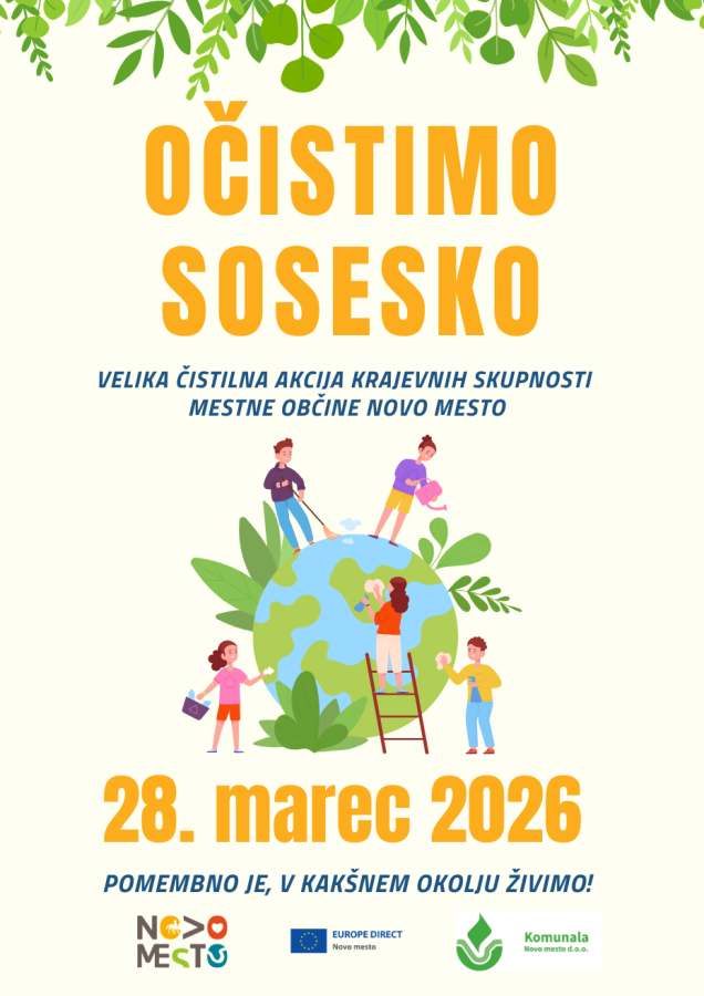  V krajevnih skupnostih Mestne občine Novo mesto bo potekala čistilna akcija Očistimo sosesko