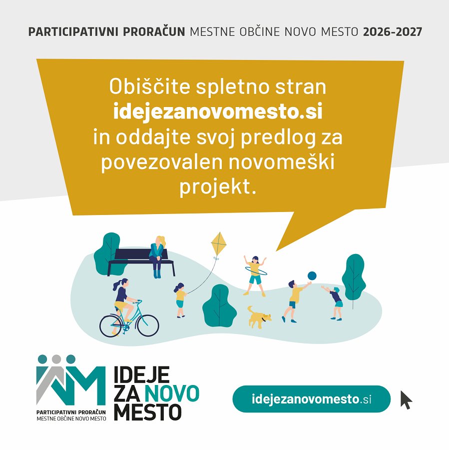  Predlagajte projekte za Novo mesto – še zadnji teden za oddajo vaših pobud
