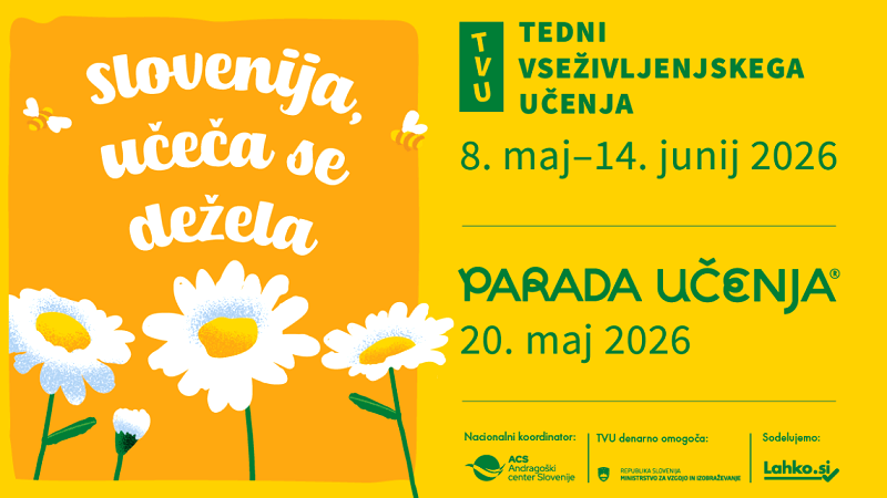 Tedni vseživljenjskega učenja 2026 Začeli so se Tedni vseživljenjskega učenja 2026 
