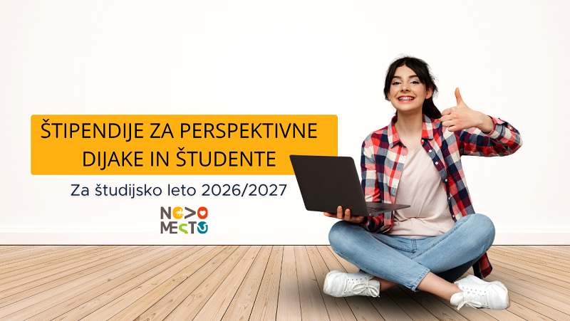 Na fotografiji je plakat s promocijo štipendij za dijake in študente Perspektivni dijaki in študenti lahko pridobijo štipendijo občine